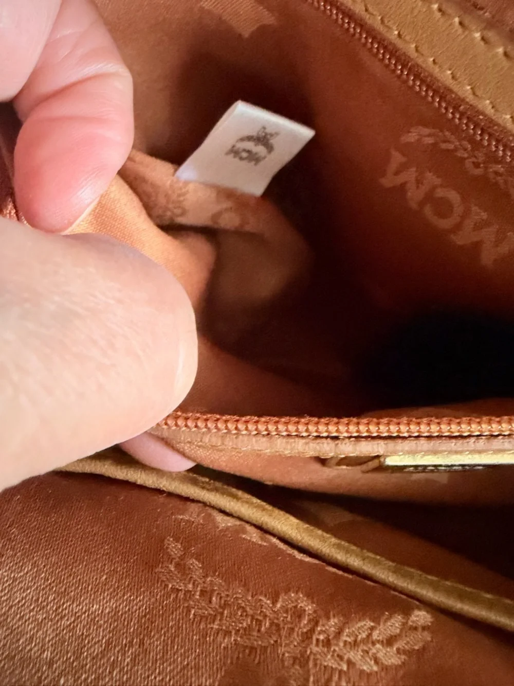 Authentic MCM Cognac Backpack - Picture 4 of 13